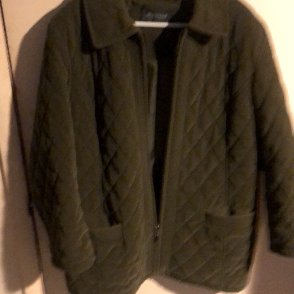 Green plaided jacket